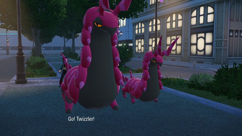 text says Go! Twizzler! There is my alpha Scolipede next to Corbeau's more reasonably-sized Scolipede