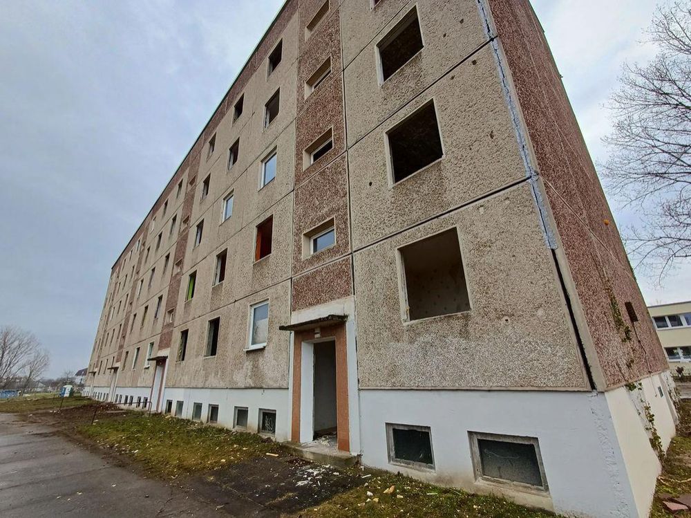 Plattenbau vor dem Abriss