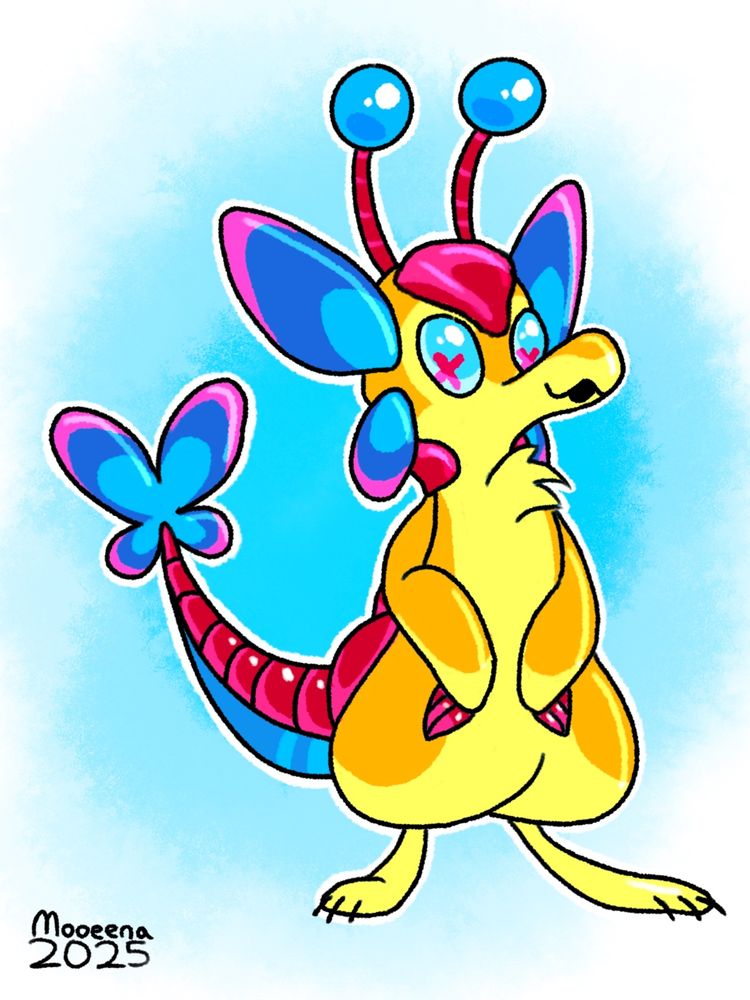A primary colored aquatic creature