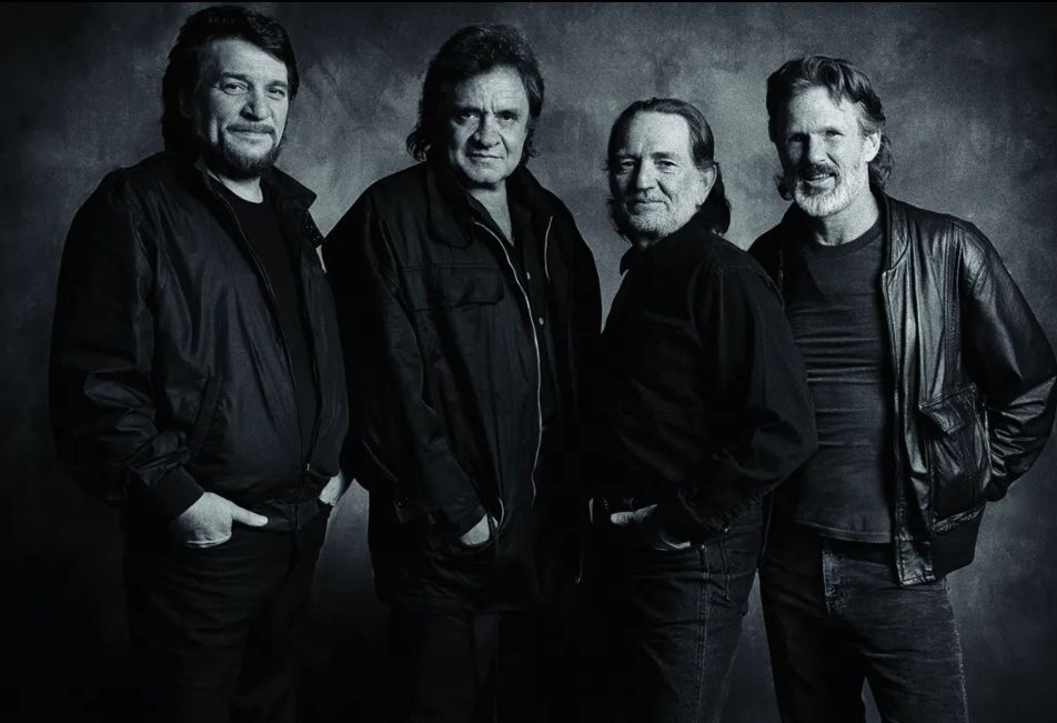 The Highwaymen: Waylon Jennings, Johnny Cash, Willie Nelson, & Kris Kristofferson. Photo: Jim McGuire, https://www.rollingstone.com/music/music-features/the-highwaymen-the-fights-and-friendship-of-countrys-great-supergroup-184126/