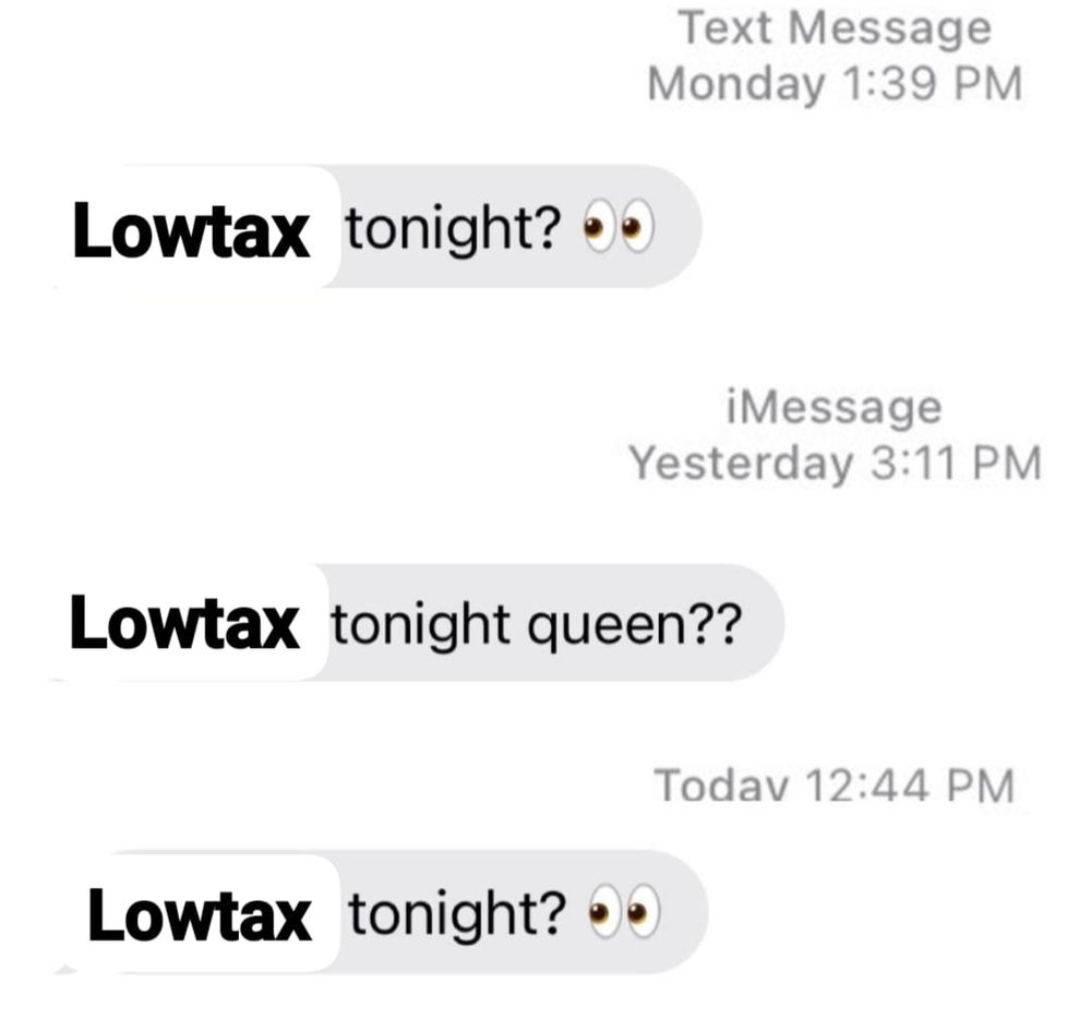 Lowtax tonight queen??