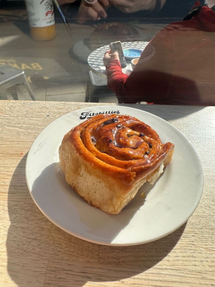 A cinnamon bun from Fitzbillies