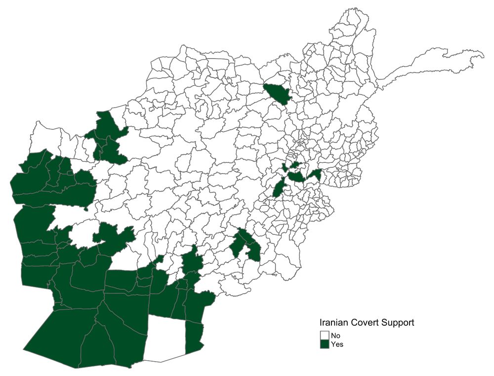 Map of Iranian covert networks in Afghanistan.