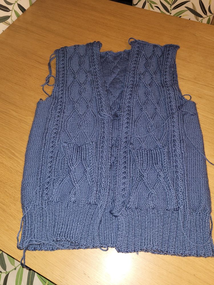Tryon Creek cardigan in the making. 