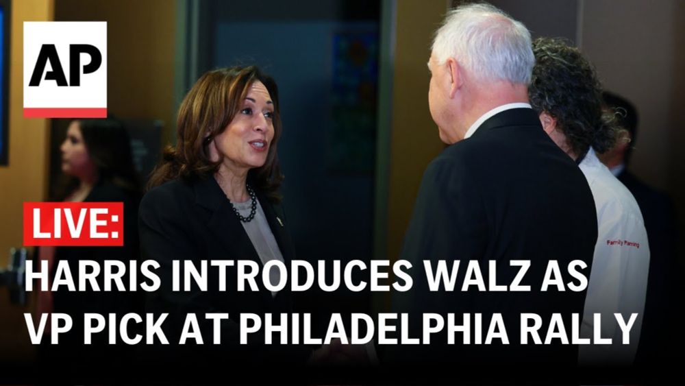 LIVE: Kamala Harris introduces Tim Walz as her VP pick at Philadelphia rally