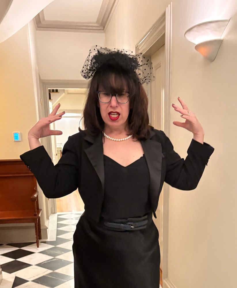 Me dressed up as Mrs. White from Clue
