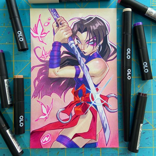 Psylocke in her Marvel Rivals Vengeance skin.