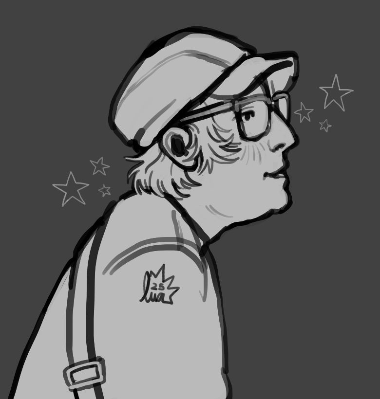 digital sketch of patrick stump from fall out boy.