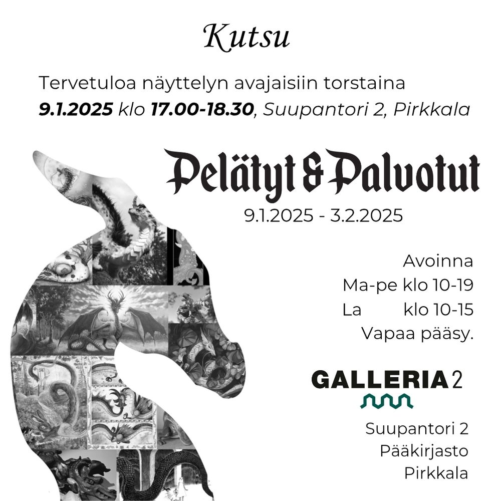 Invitation to the exhibition. The exhibit opens Jan 9th, 17.00. The exhibition lasts from Jan 9th to Feb 3rd.