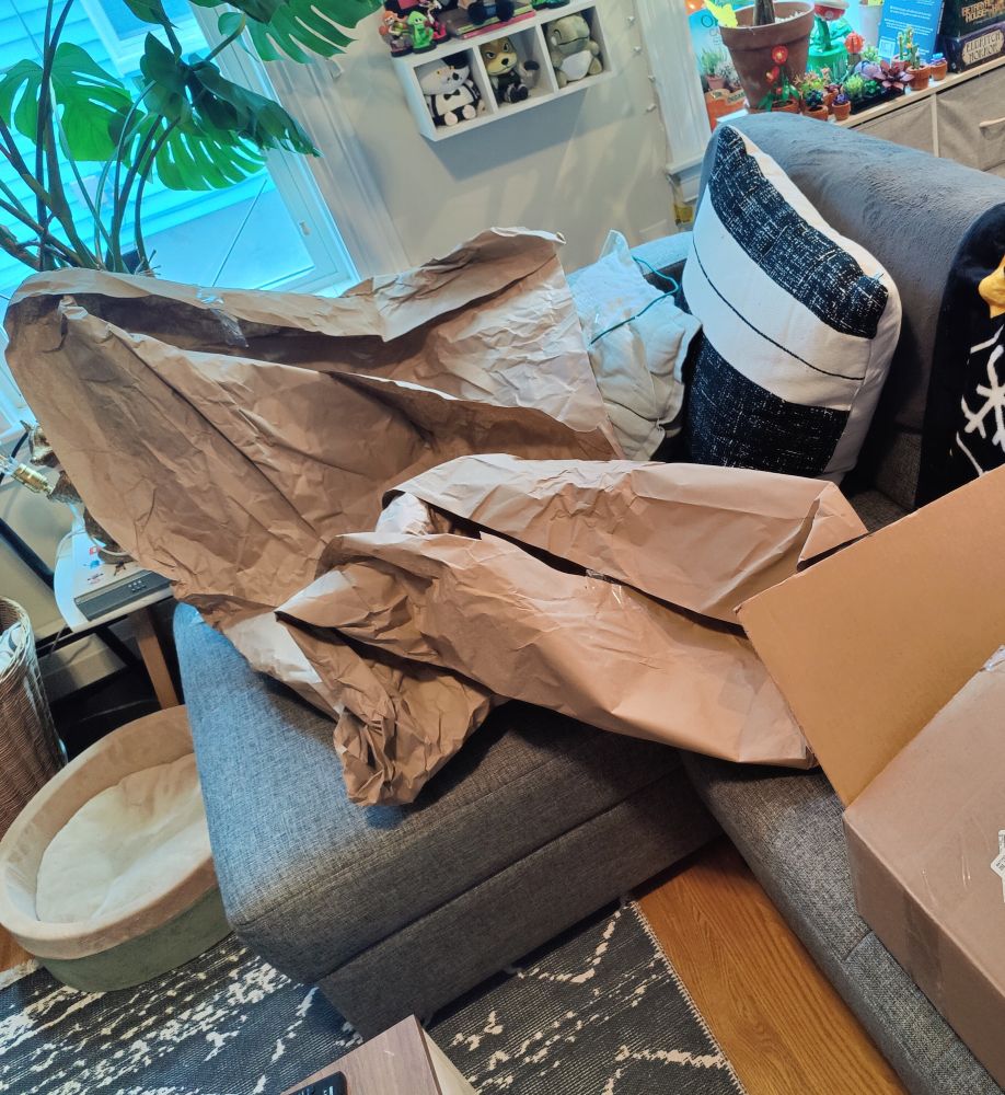 Lots of packing material!