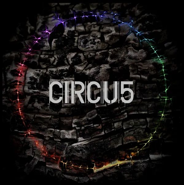 a black album cover with the word Circu5 in a circle of lights