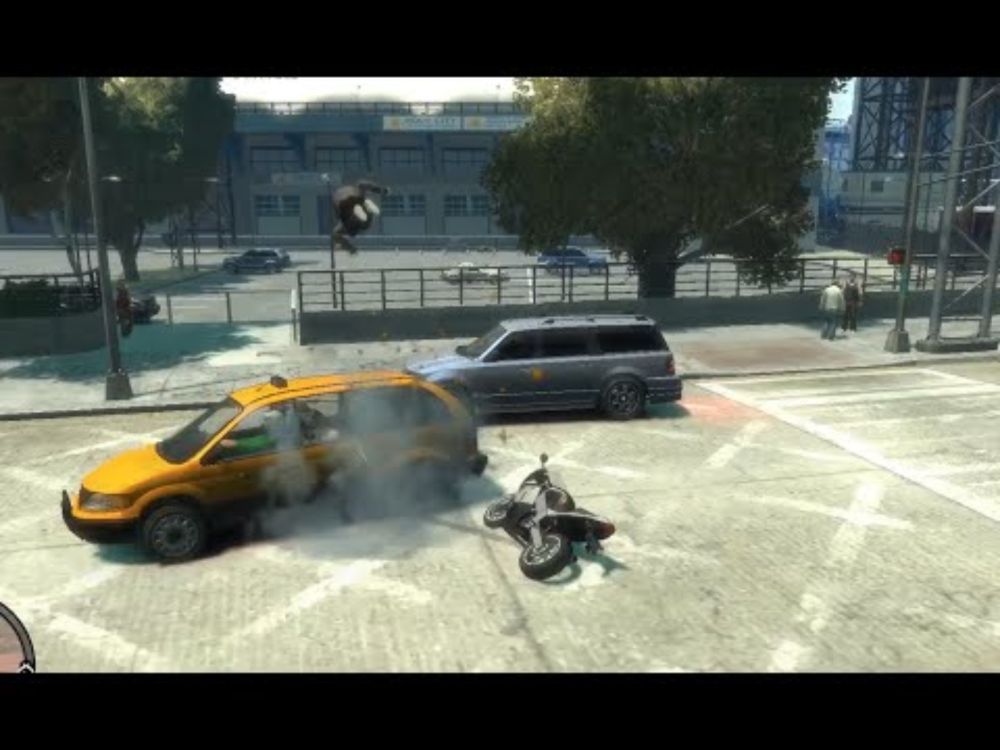 High Speed Motorcycle Crashes in GTA IV