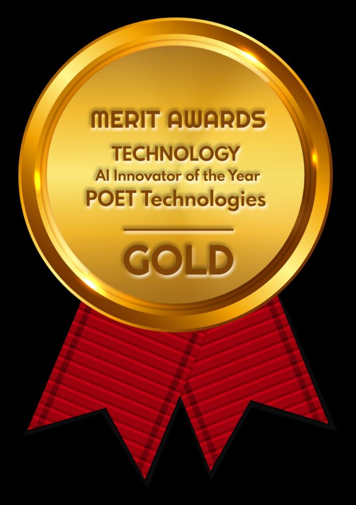 POET Wins “AI Innovator of the Year” Gold Prize at 2024 Merit Awards