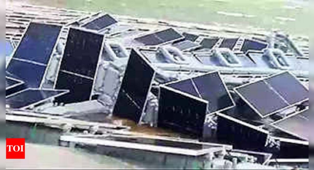 Storm damages world's biggest floating solar plant in Madhya Pradesh | Indore News - Times of India