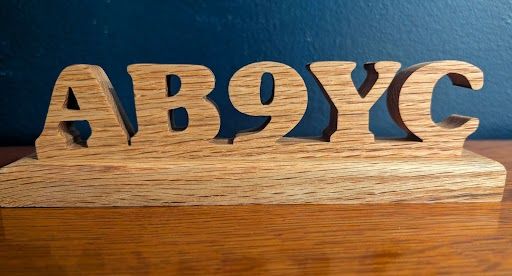 AB9YC custom plaque