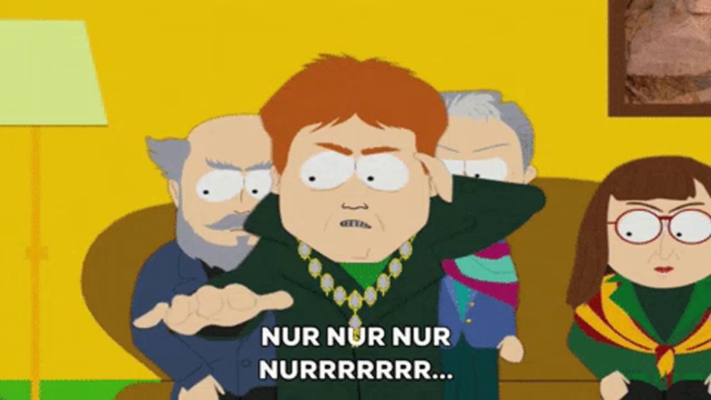 a cartoon character says nur nur nur nurrrrrrr