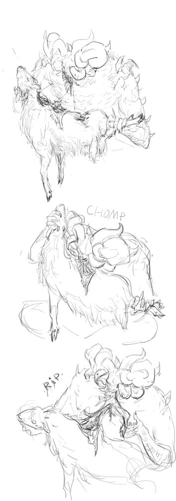 Mohg chomping on a sheep