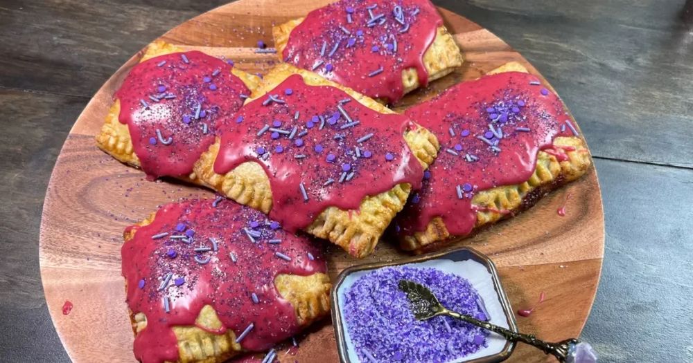 A plate of colorful hand pies
