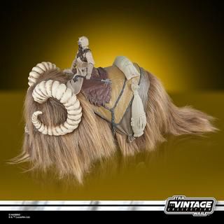 Toy bantha with Tusken raider riding atop it