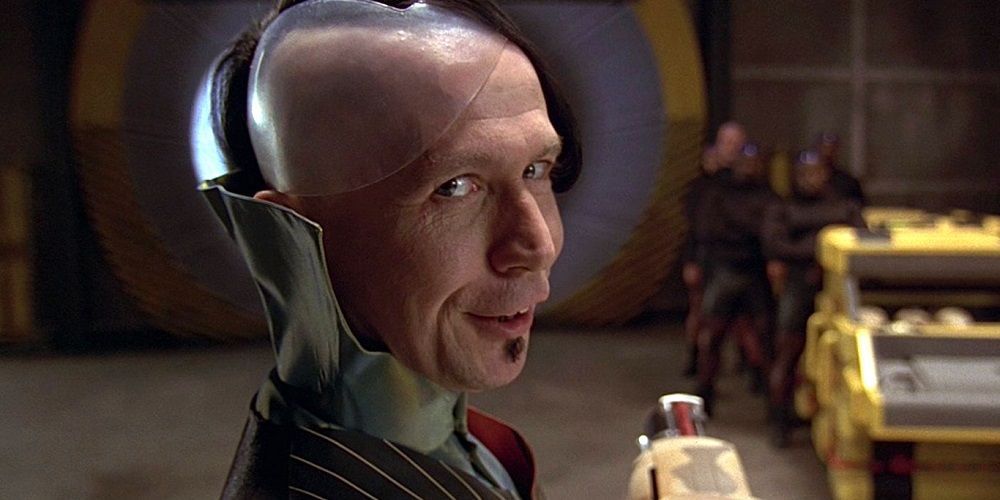 Screen capture of Jean-Baptiste EMMANUEL Zorg, industrialist billionaire villain who conspired to sell out humanity to the Ultimate Evil in the Luc Besson masterpiece, The Fifth Element. 