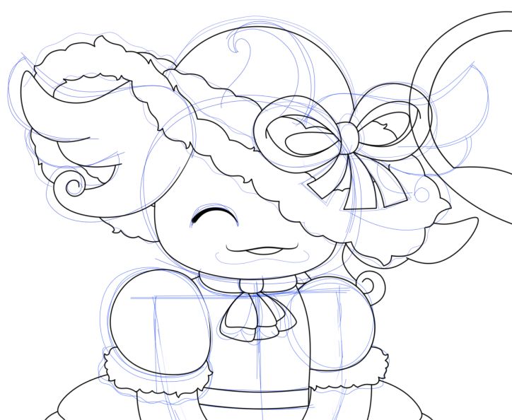 My Audino Pokemon anthro / furry OC, Bù Táng (布糖), wearing a fancy oversized hat and dress