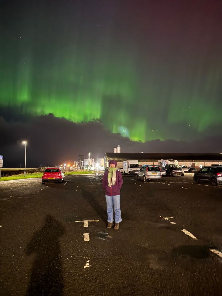 Northern lights in Kirkwall, Orkney