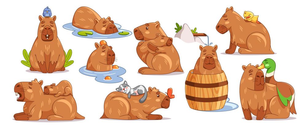 capybara making family and friends - image on freepik