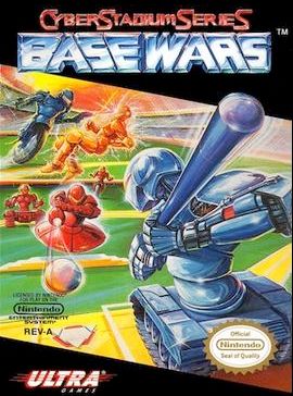 Cover image for "Base Wars". Robots playing a combat-oriented form of baseball.