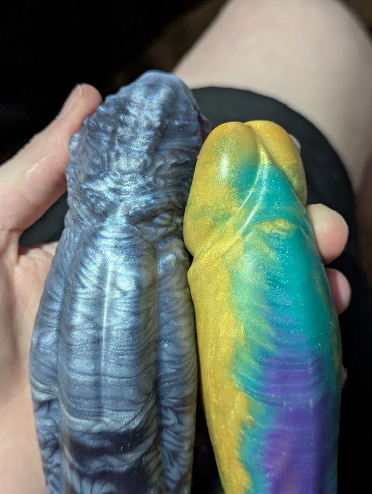Photo of Cthulhu and Fascinus dildos being good buddies