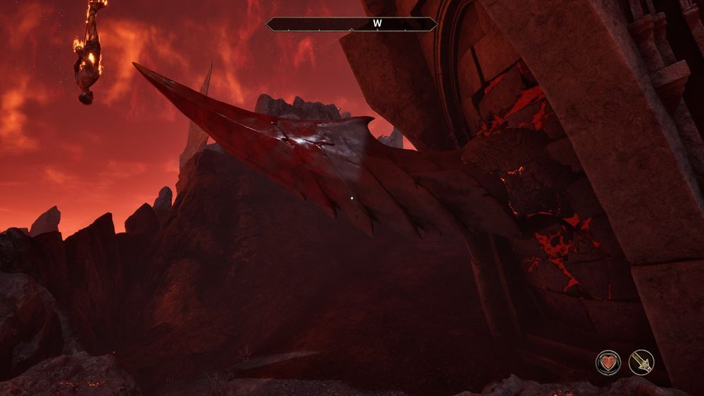 screenshot of Oblivion Remaster, a spike in the plane of Oblivion with some interesting texture