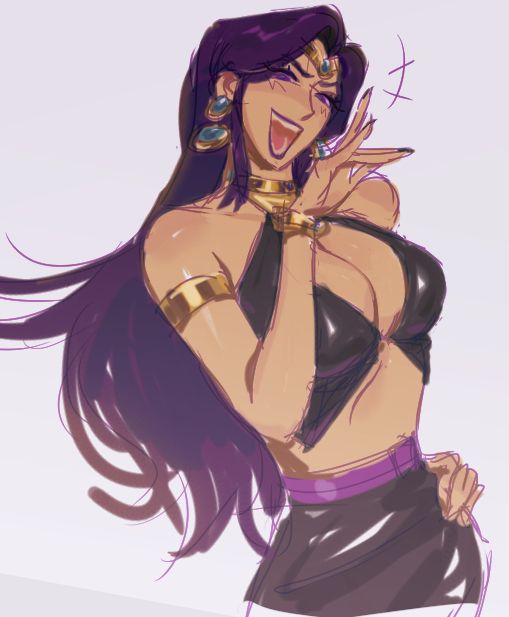 a drawing of Juniper laughing haughtily
