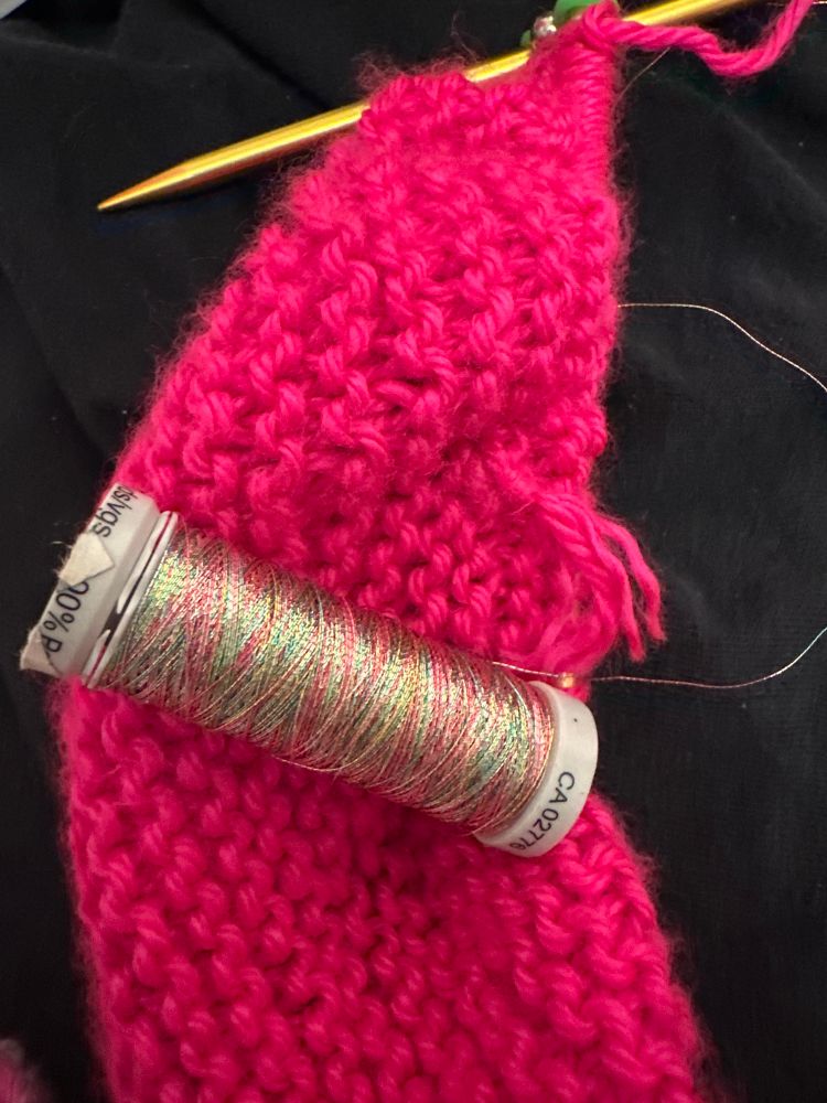 Eyeball melting neon pink with a little rainbow thread I can add in