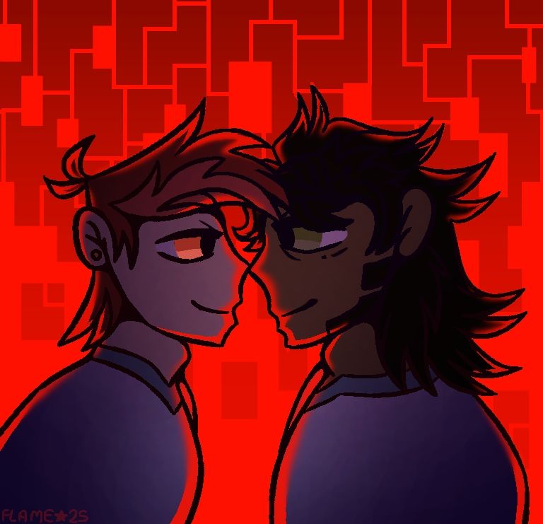 Simon and Mathew staring eachother tenderly, their noses brushing <3 