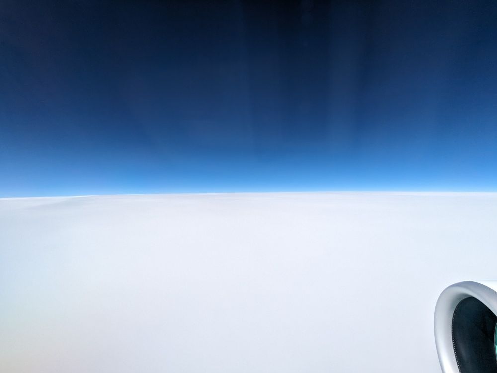 View of sky from a plane