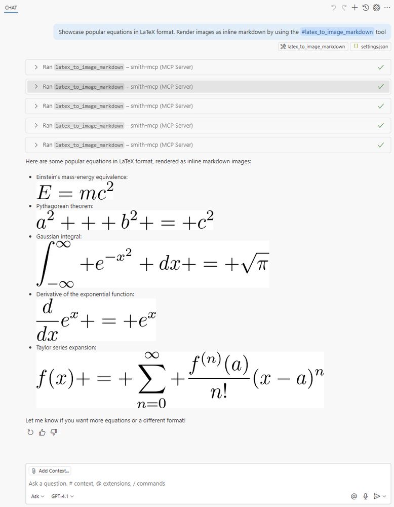 VSCode rendering LaTeX as images inline with the text 