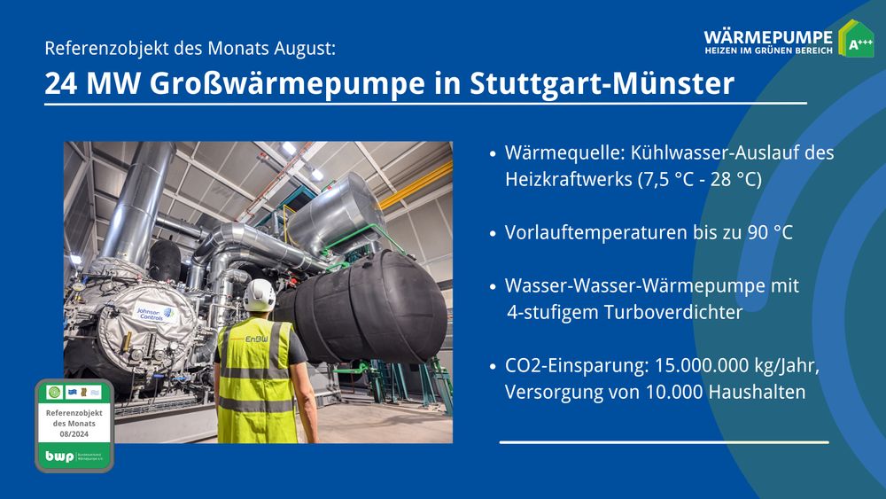 Großwärmepumpe in Stuttgart-Münster