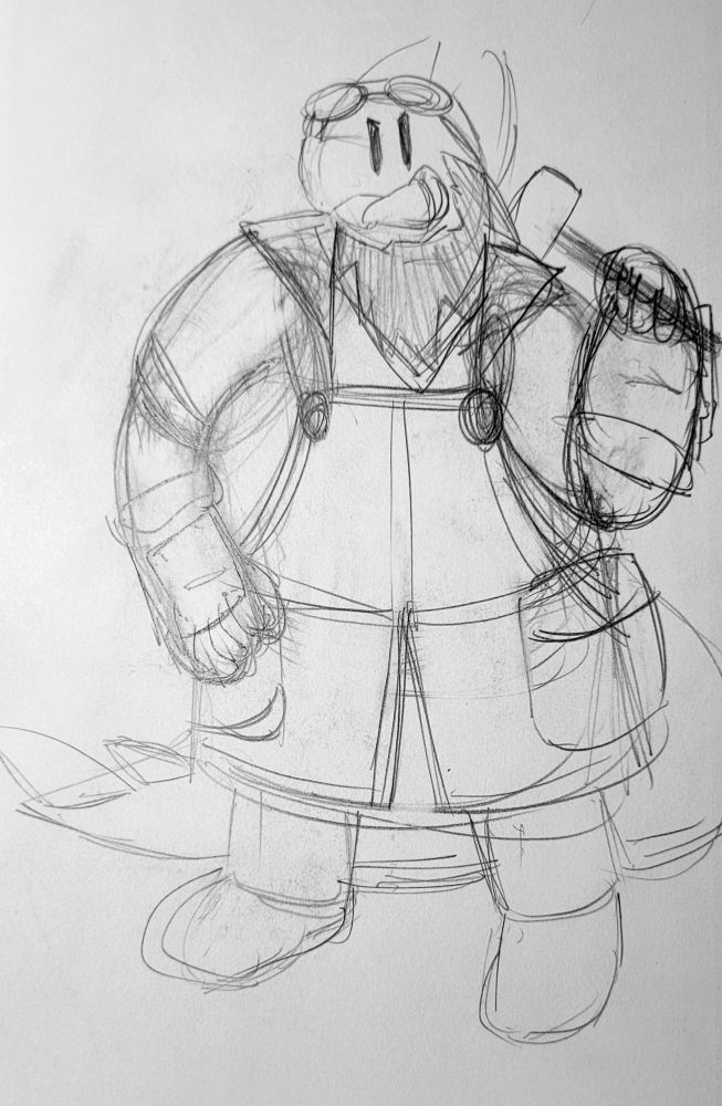 dusk (anthro dragon) as a boisterous blacksmith with a long chinstrap beard