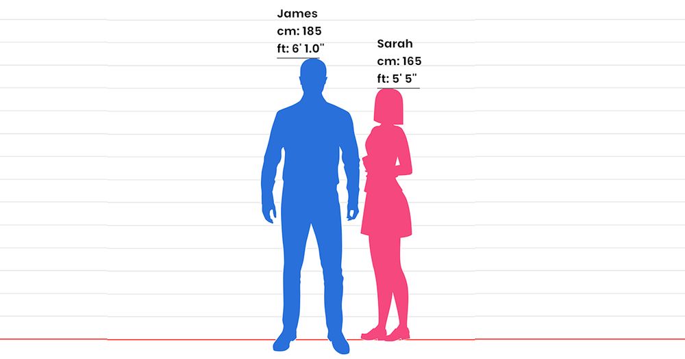 Height Comparison - Comparing Heights Visually With Chart