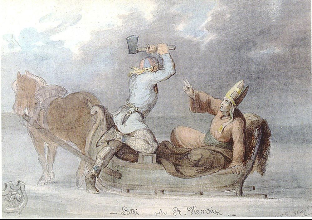 According to a Finnish folk legend, local man called Lalli killed the crusader bishop, spreading Christianity to Finland.