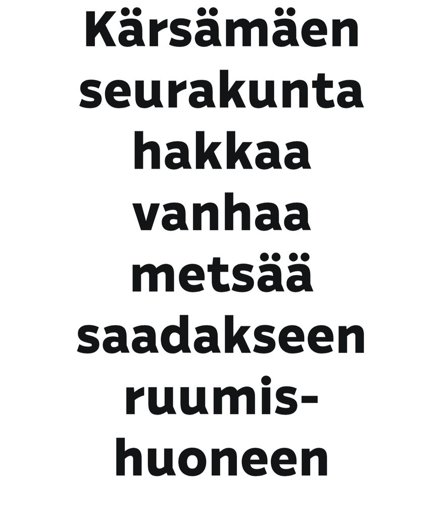 Ylen otsikko. Kärsämäen seurakunta hakkaa vanhaa metsää saadakseen ruumishuoneen. 