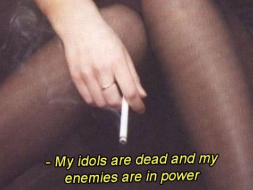 the "My idols are dead and my enemies are in power" meme
