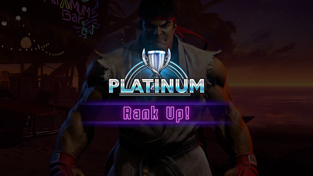 screenshot of me hitting Platinum rank with Ryu