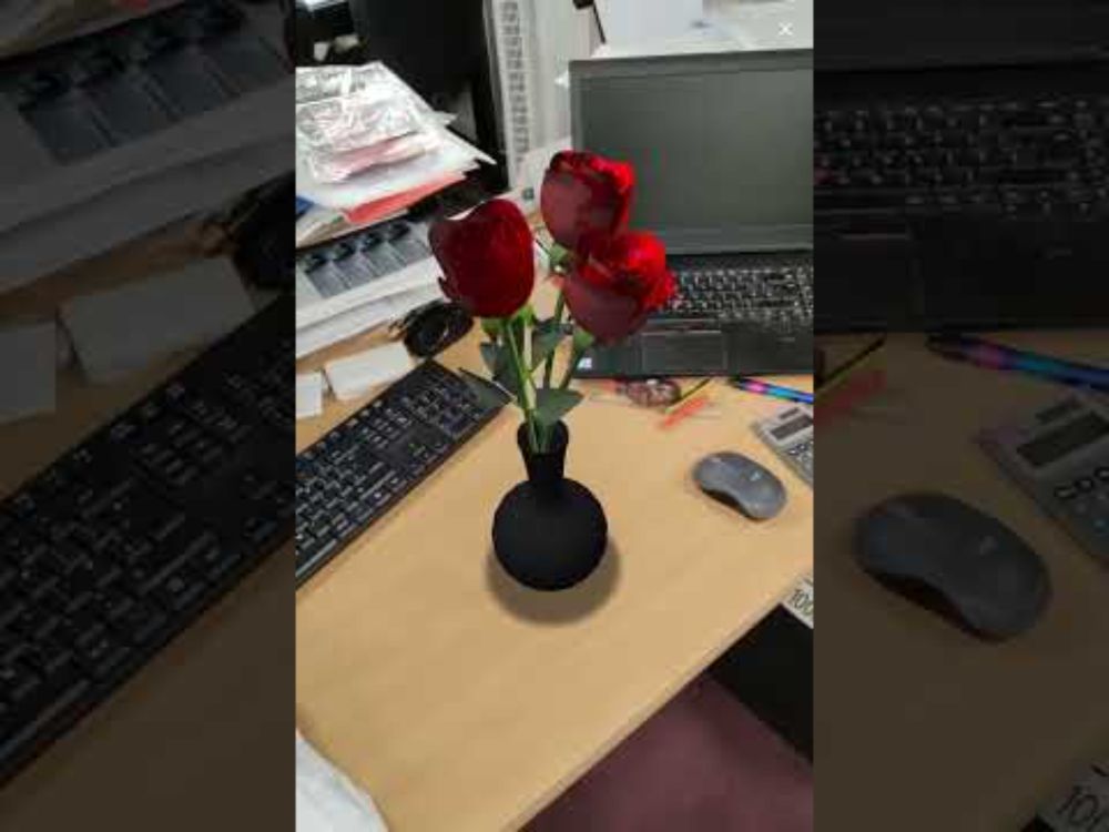 WebXR AR - with Rogue Engine - Roses