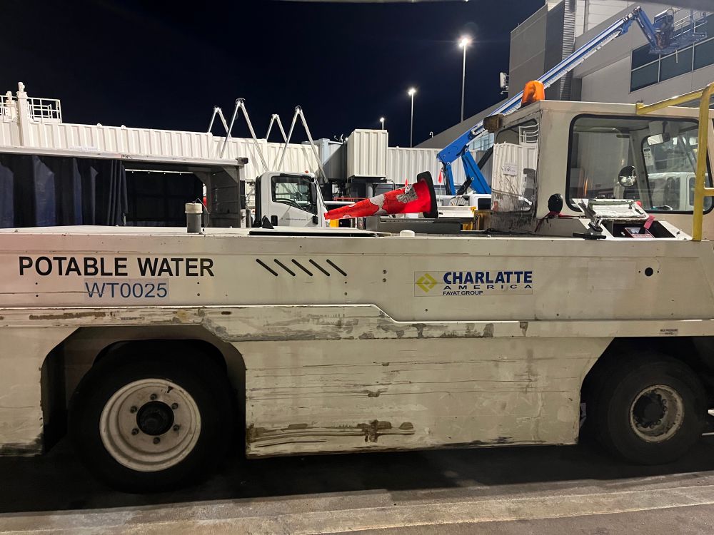 The potable water truck I drive. Look at it, it’s beautiful 