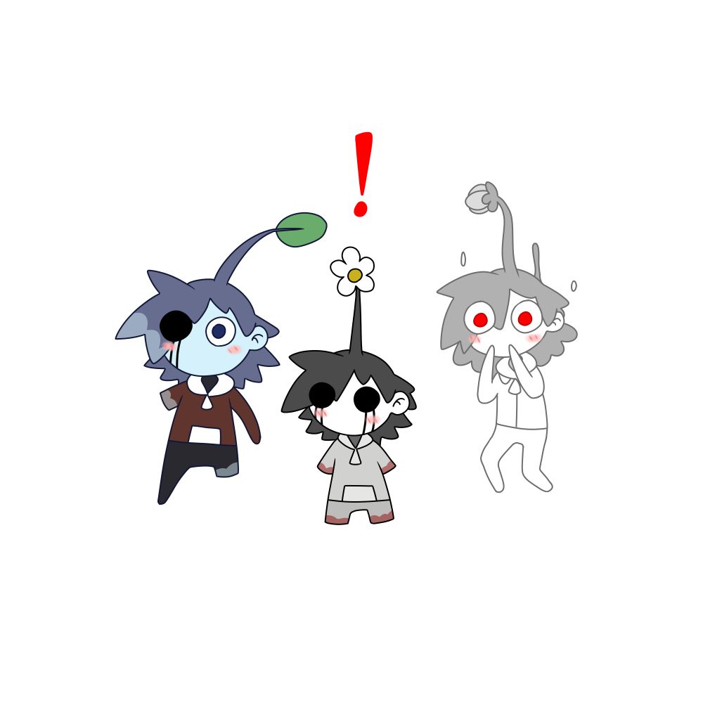 pikmin blake, lost silver, and journeys end 

downtime scribbles time yippee!!!