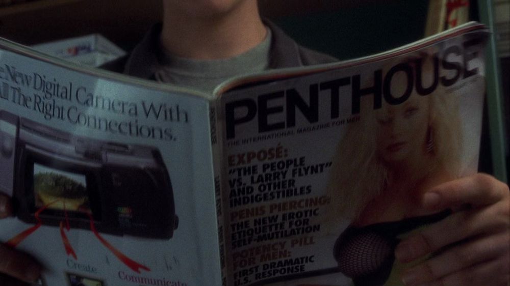 Penthouse 02/1997, sommaire trouvé sur un site aléatoire : 
    Covergirl & Centerfold Pet of the Month Monique Nobrega (Nude) photographed by Carl L. Wachter
    Exposé: "The People vs. Larry Flynt" And Other Indigestibles
    Penis Piercing: The New Erotic Etiquette For Self-Mutilation
    Potency Pill For Men: First Dramatic U.S. Response
    TV Plot Predictions