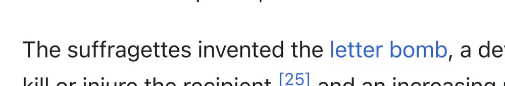 The suffragettes invented the letter bomb