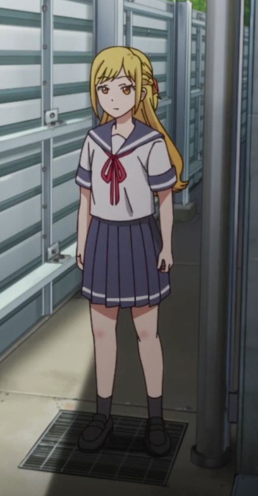 Nozomi Mitaka, just kinda looking at her ex-boyfriend and not doing anything but putting the fear of God into him none the less.