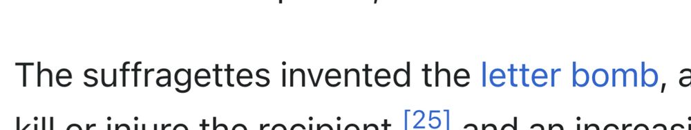 The suffragettes invented the letter bomb,
