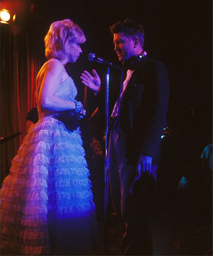 David Lynch directing Julee Cruise on stage at The Roadhouse in 1991